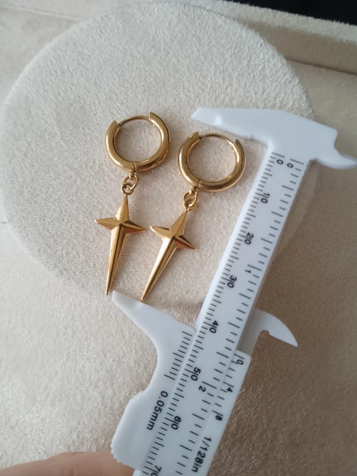 Pendientes criollos bohemios con cruces doradas de acero inoxidable – photo 3